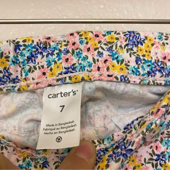 Carters girls micro floral print denim jeans leggings jeggings elastic waist -7 - Picture 4 of 8